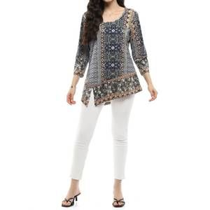 NEW PARSLEY & SAGE hilary scoop neck tunic top in gray